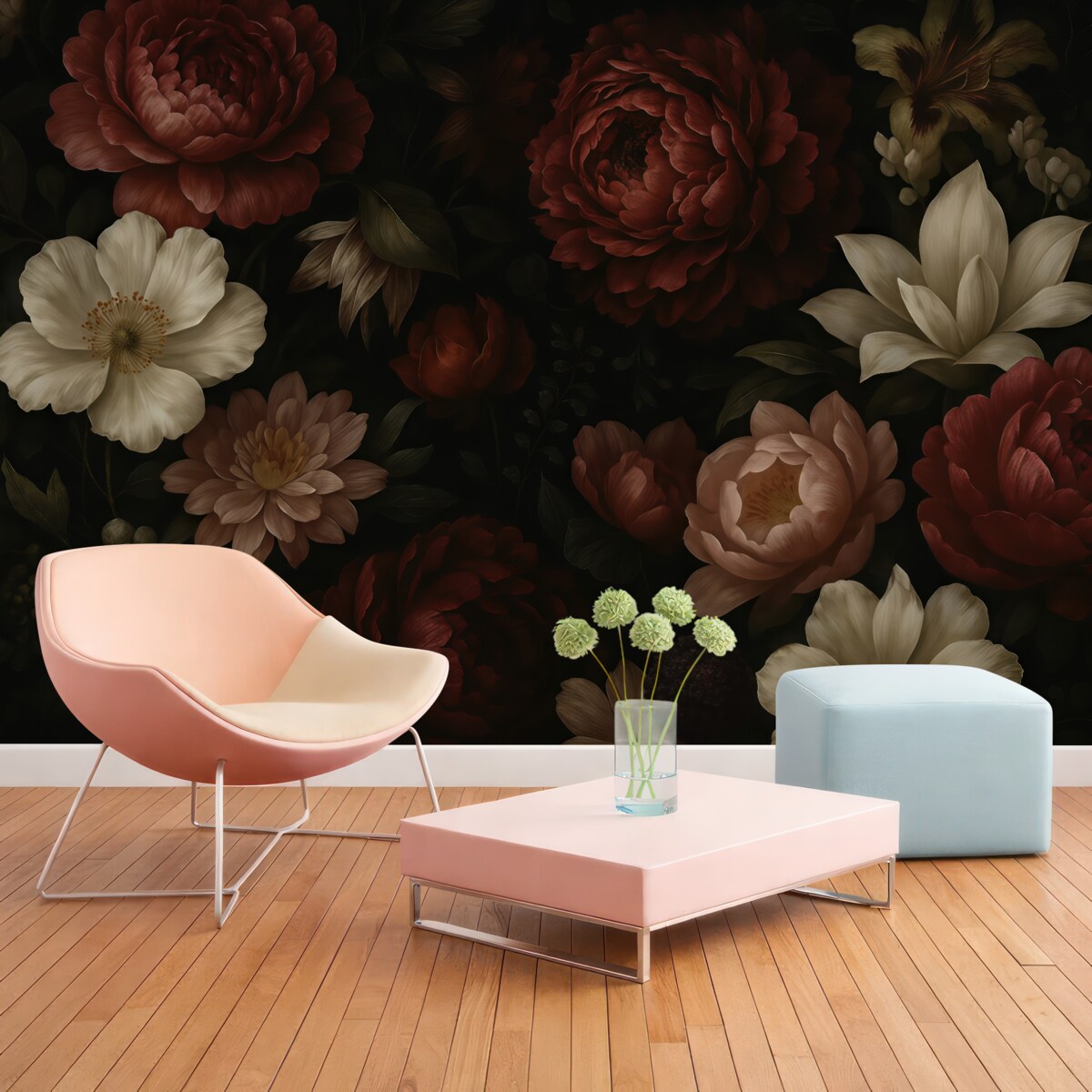 Fototapeta Projekt róży w stylu akwareli.