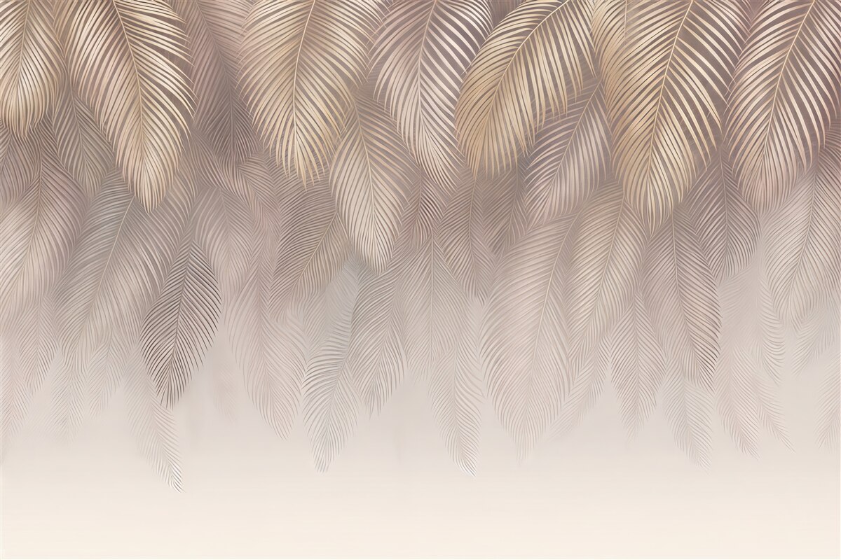 Fototapeta Liście palmy w odcieniu różowym.