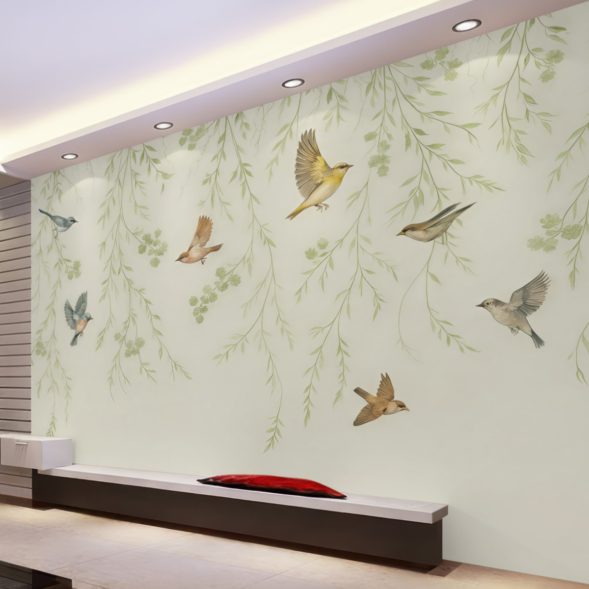 Fototapeta Gałęzie z ptakami, Chinoisere.