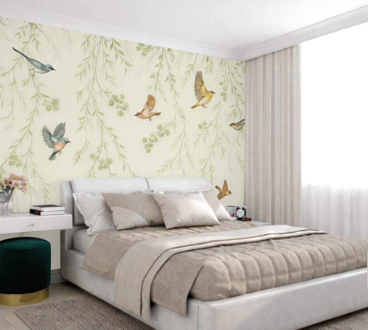 Fototapeta Gałęzie z ptakami, Chinoisere.