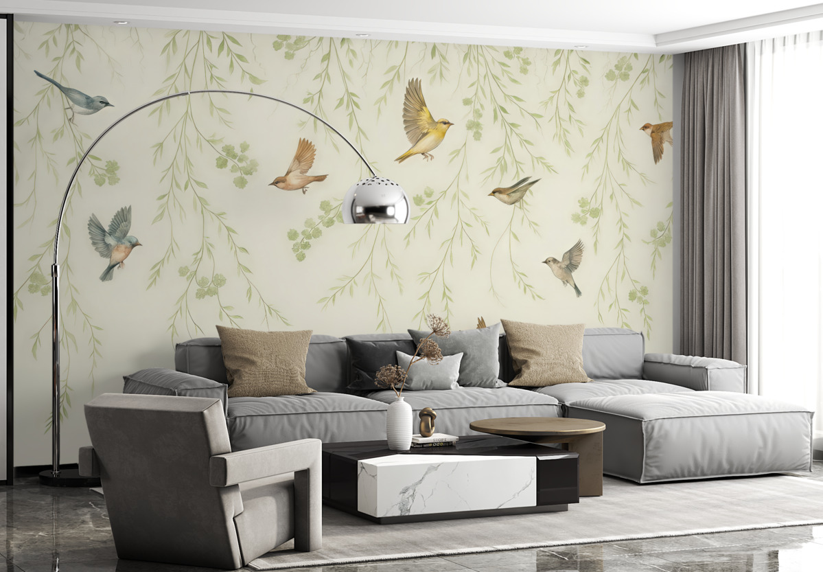 Fototapeta Gałęzie z ptakami, Chinoisere.