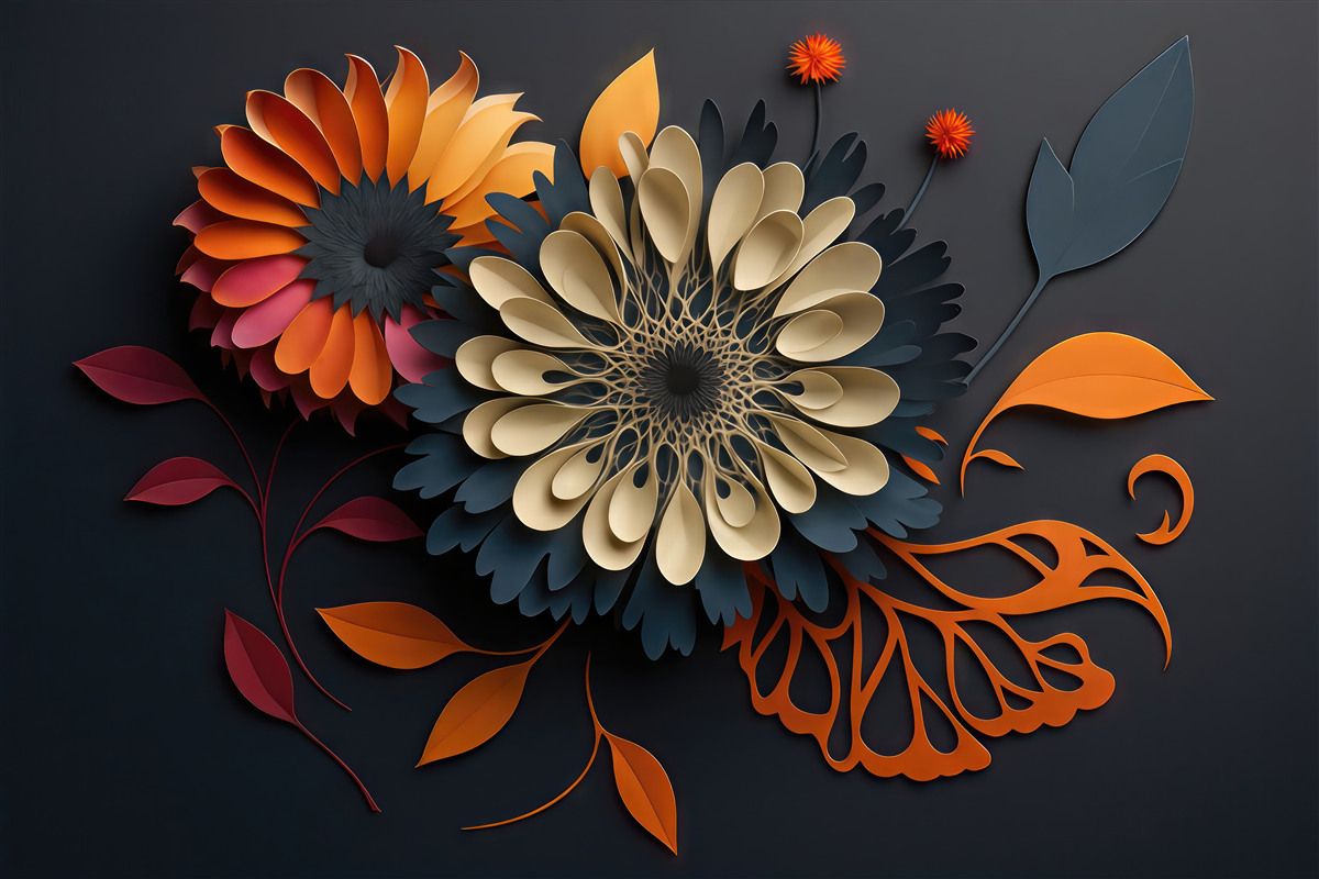 Fototapeta Kwiaty z papieru.