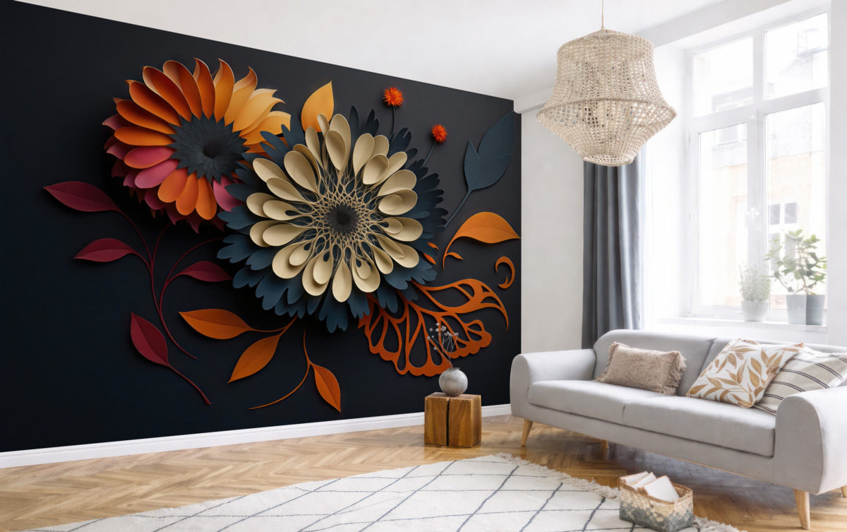 Fototapeta Kwiaty z papieru.