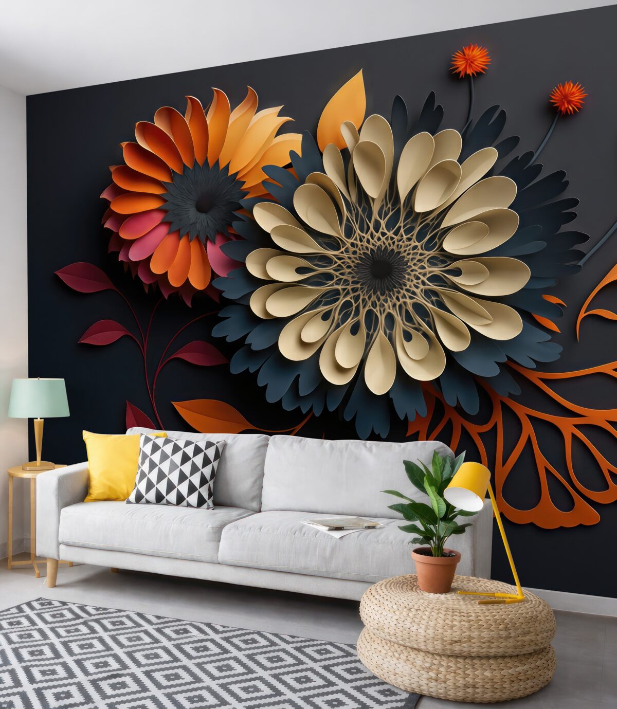 Fototapeta Kwiaty z papieru.