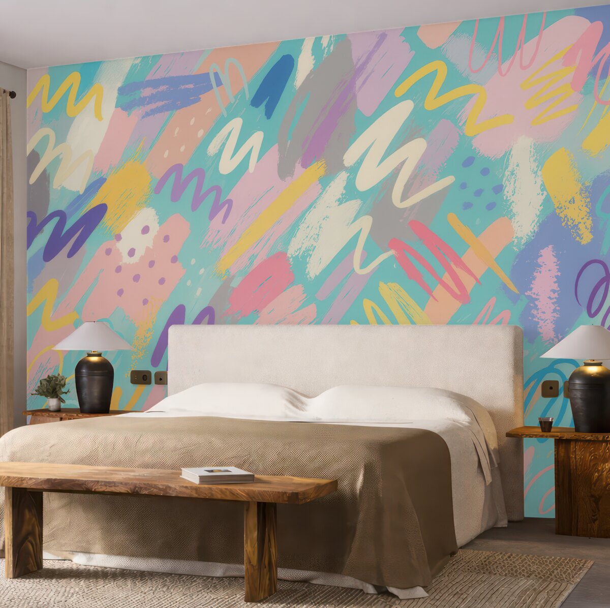 Fototapeta Kolorowe smugi abstrakcyjny sposób.