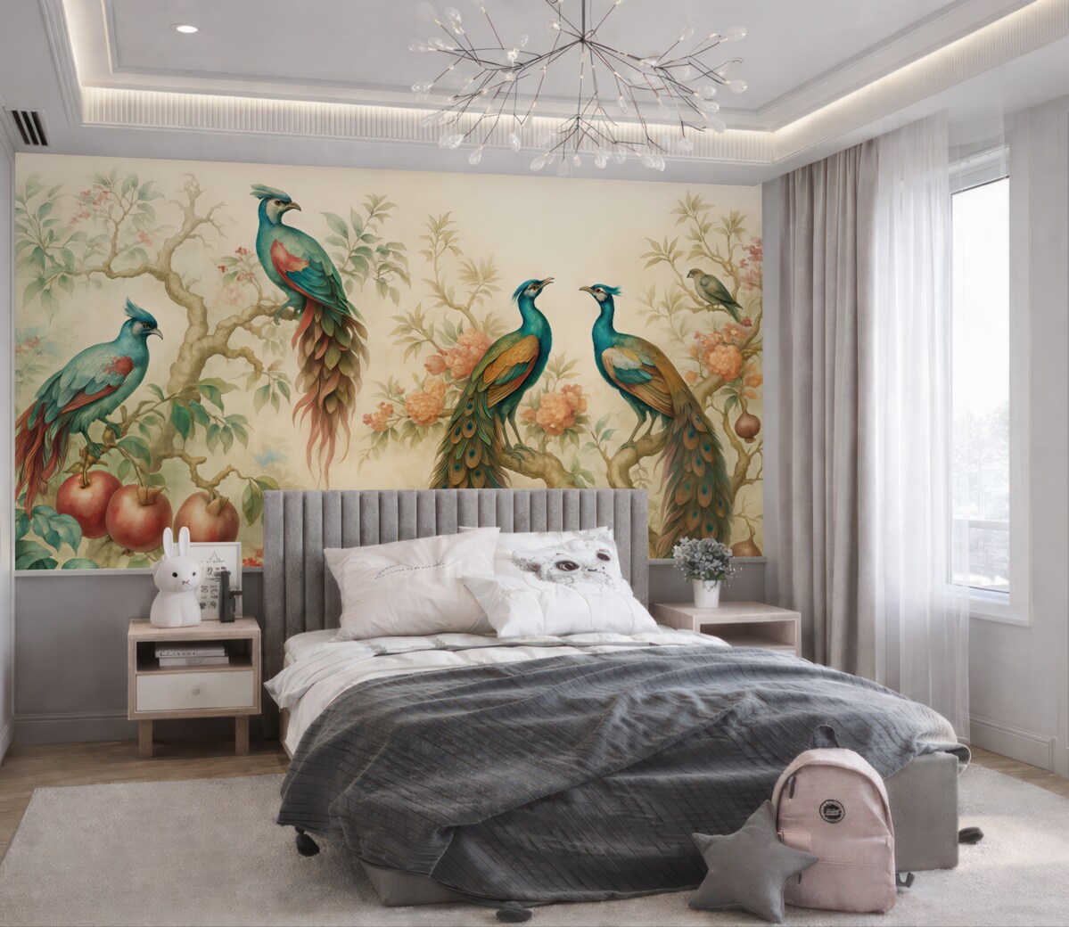 Fototapeta Ptaki na konarach granatu.