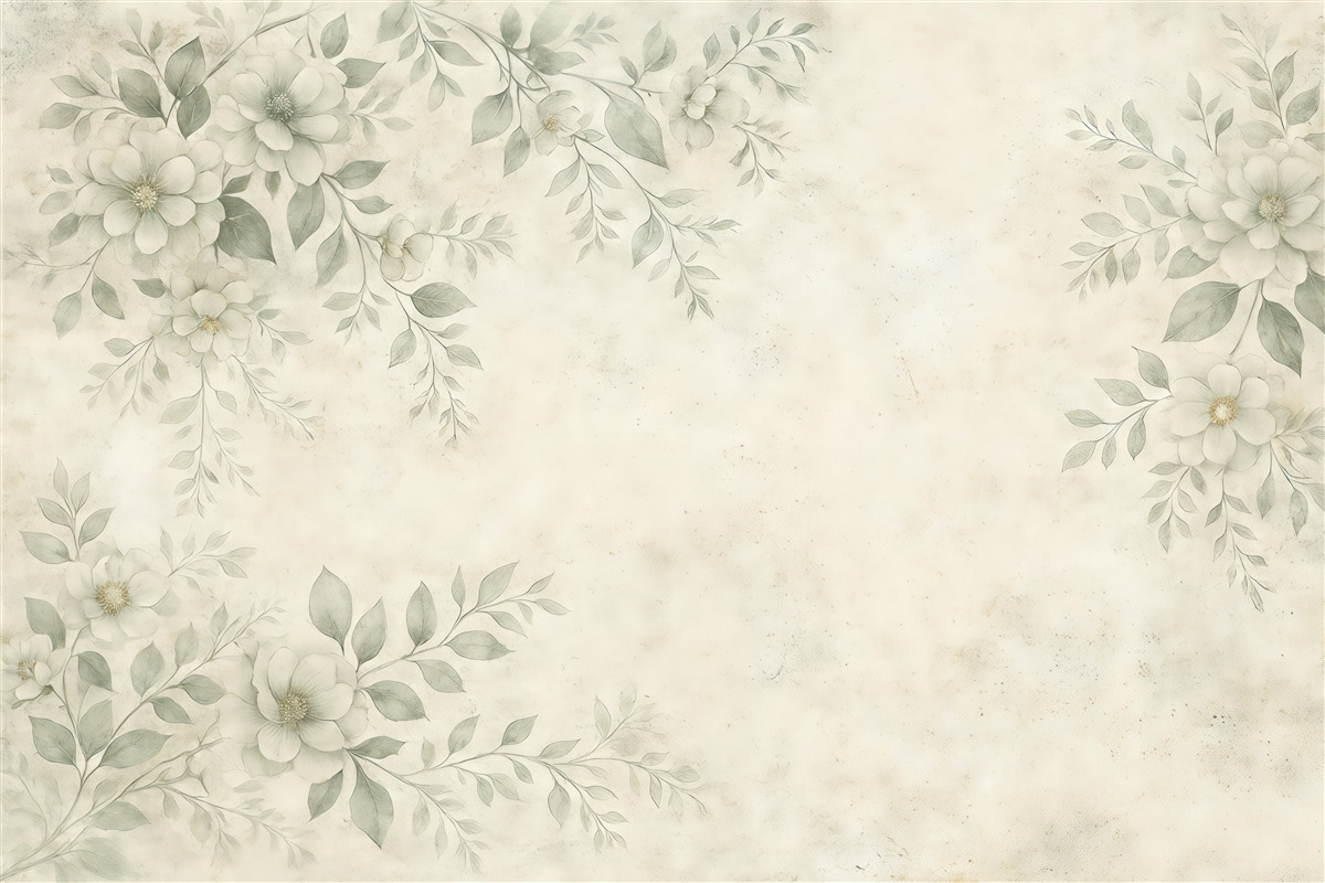 Fototapeta Kwiaty z konarami na szarym tle w stylu grunge minimalizm.