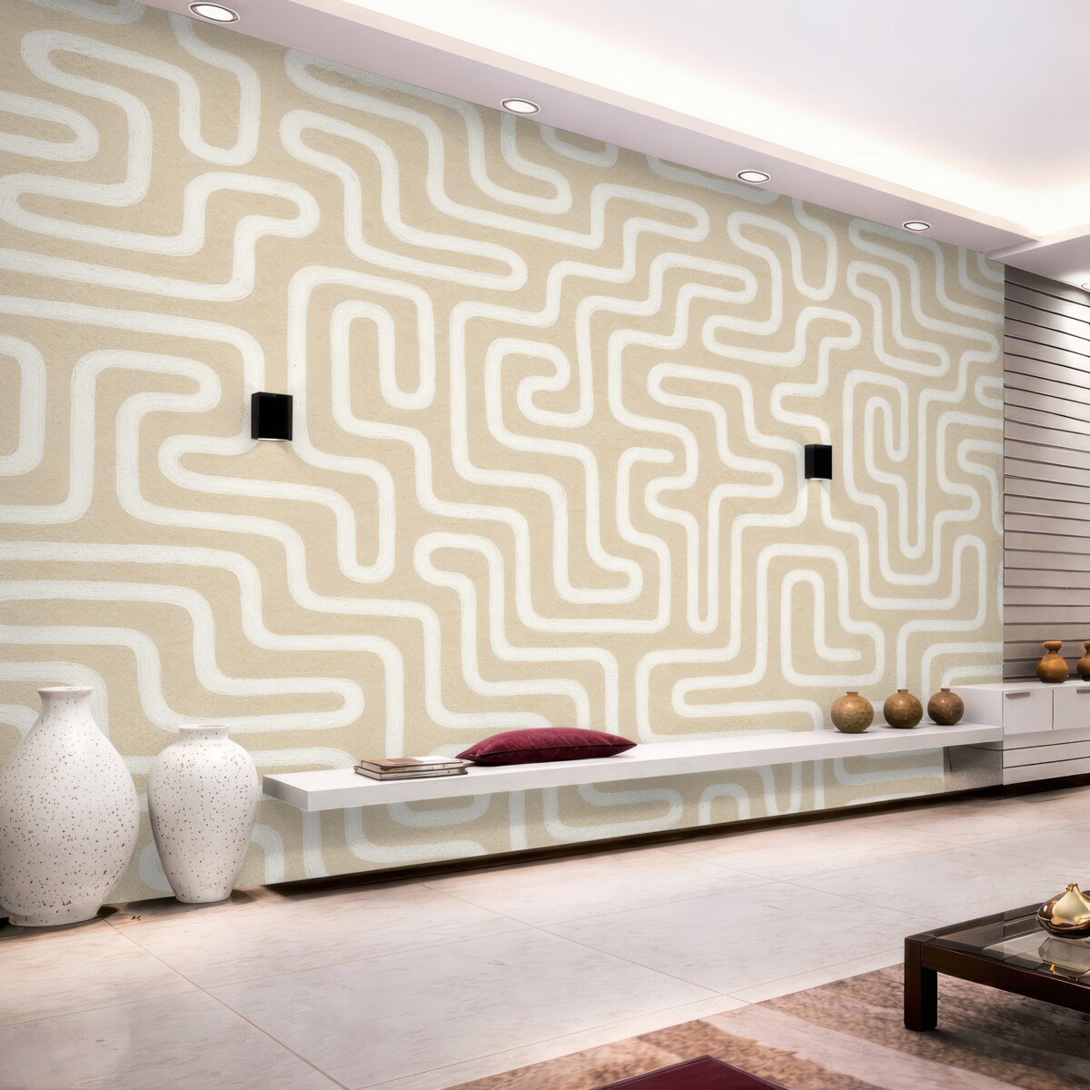 Fototapeta Streszczenie labiryntu w stonowanych barwach.