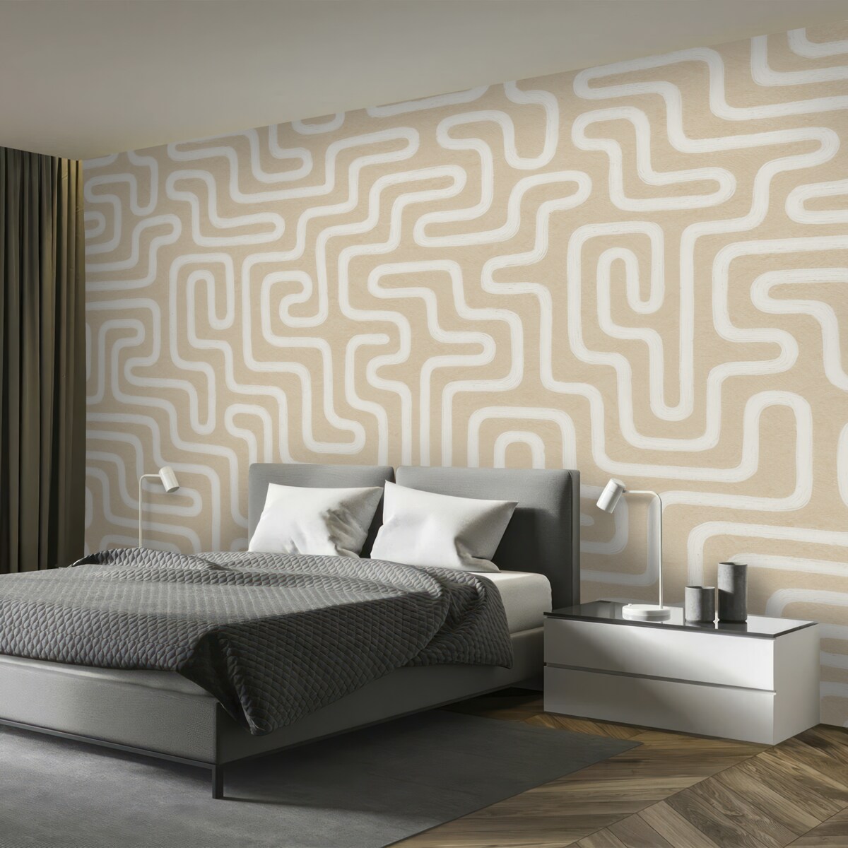 Fototapeta Streszczenie labiryntu w stonowanych barwach.