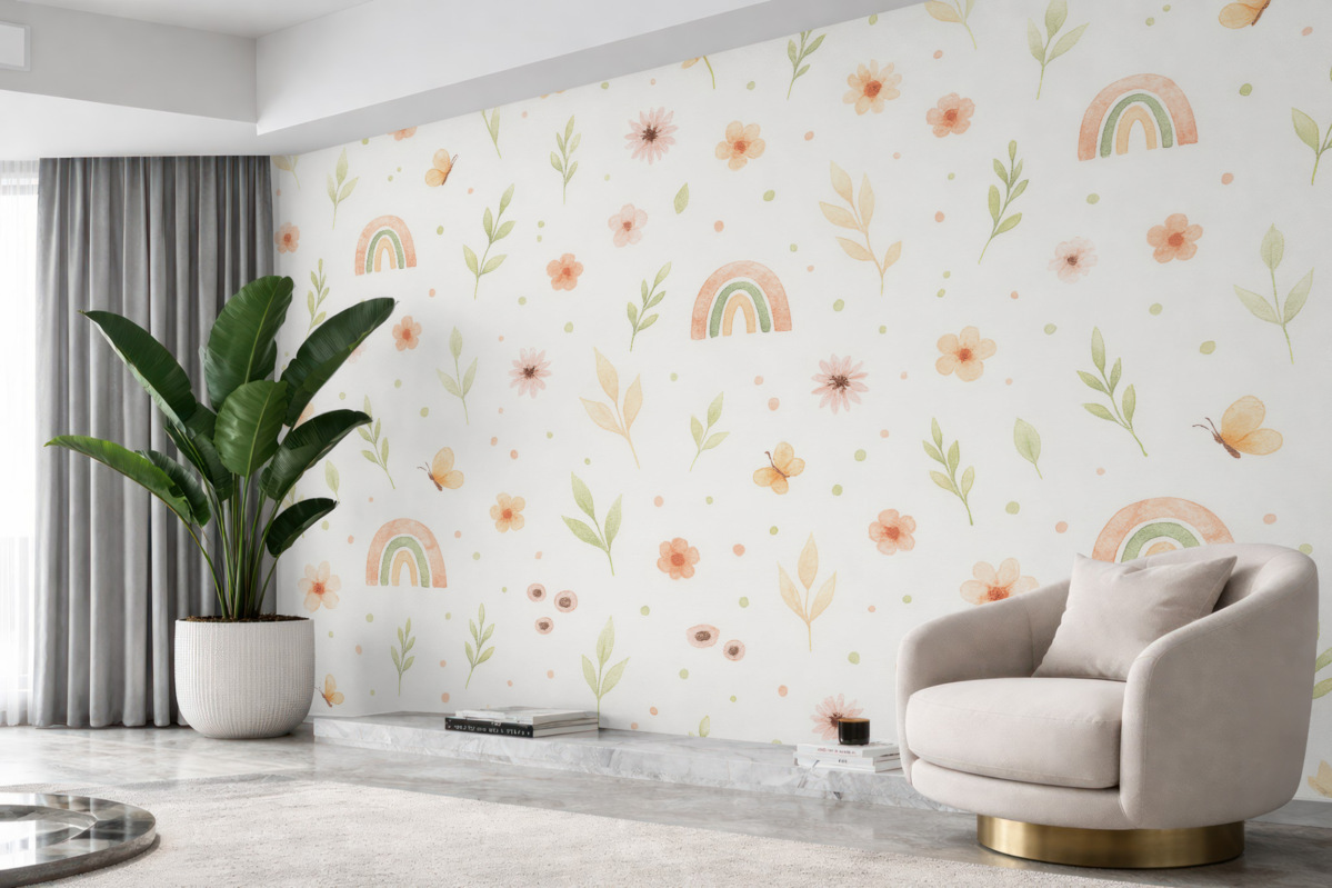 Fototapeta Akwarelowy rysunek dla maluchów.