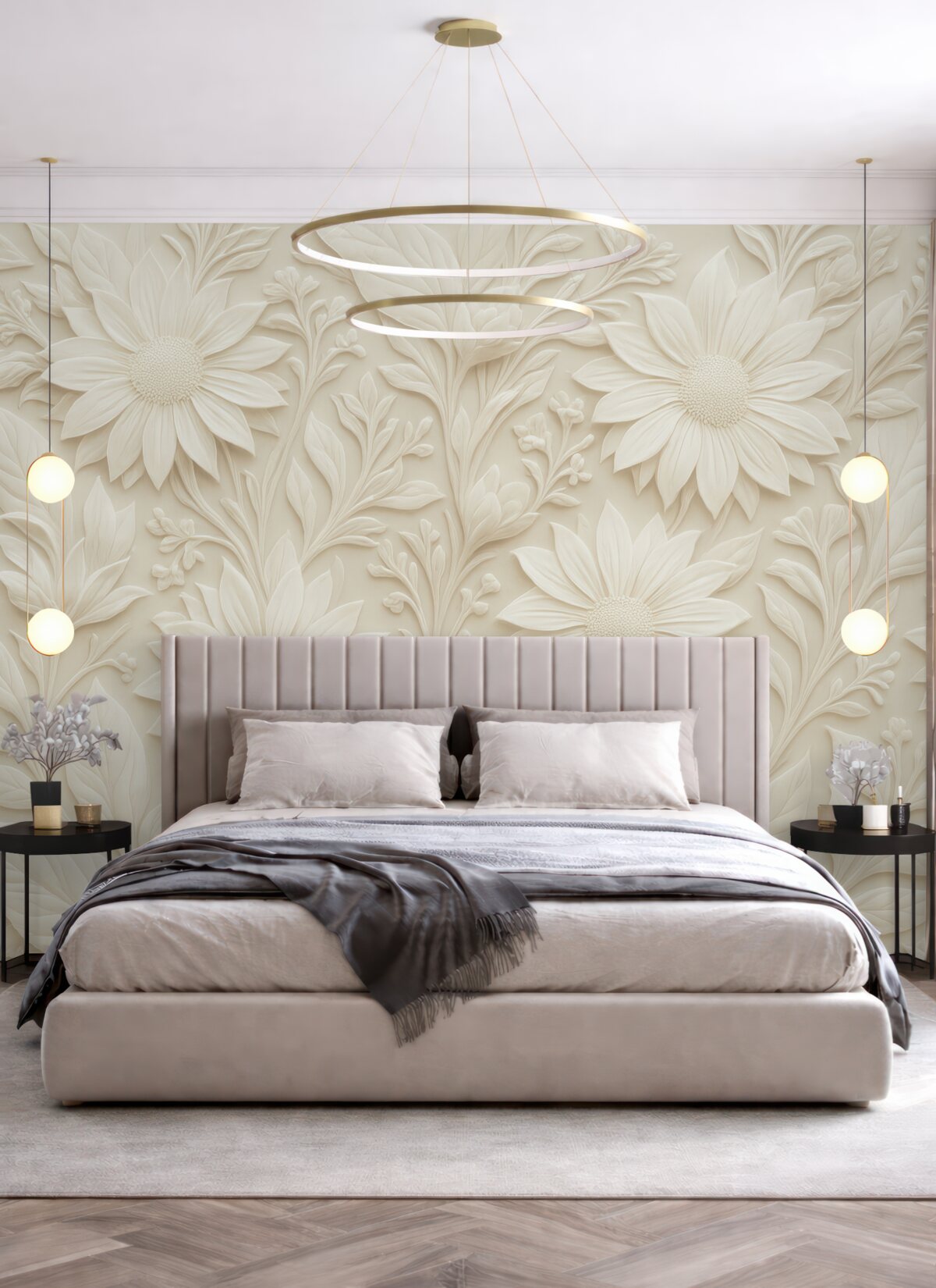 Fototapeta Kwiaty trójwymiarowe.