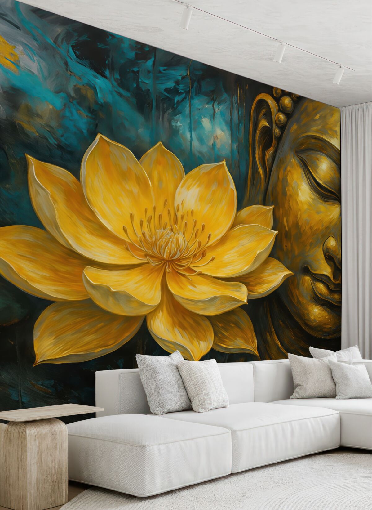 Fototapeta Kwiat lotosu oraz Budda.