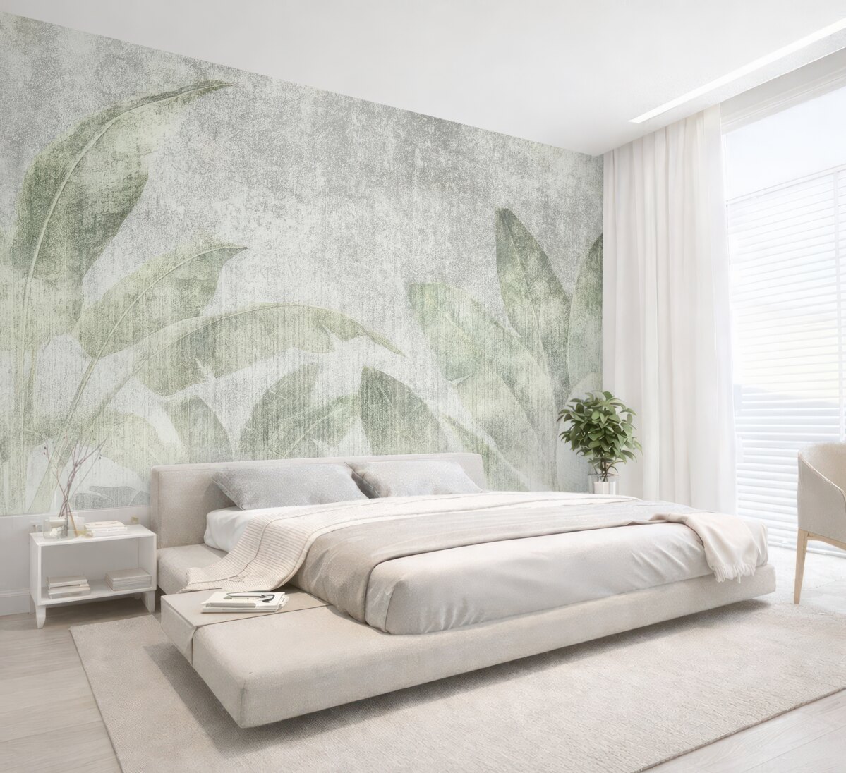 Fototapeta Palmy tropikalne w stylu loftowym.