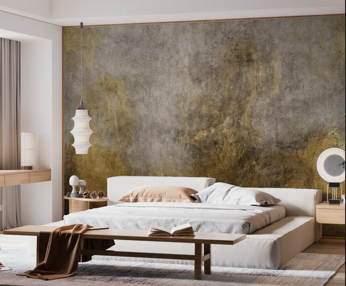 Fototapeta Zardzewiały betonowy płot.