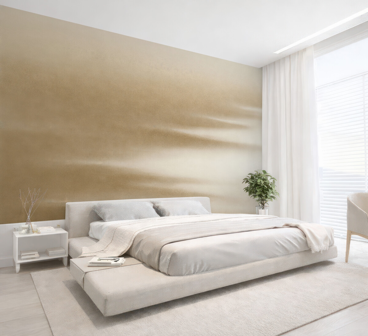 Fototapeta Plaża oraz morze, elegancki minimalizm i loft.