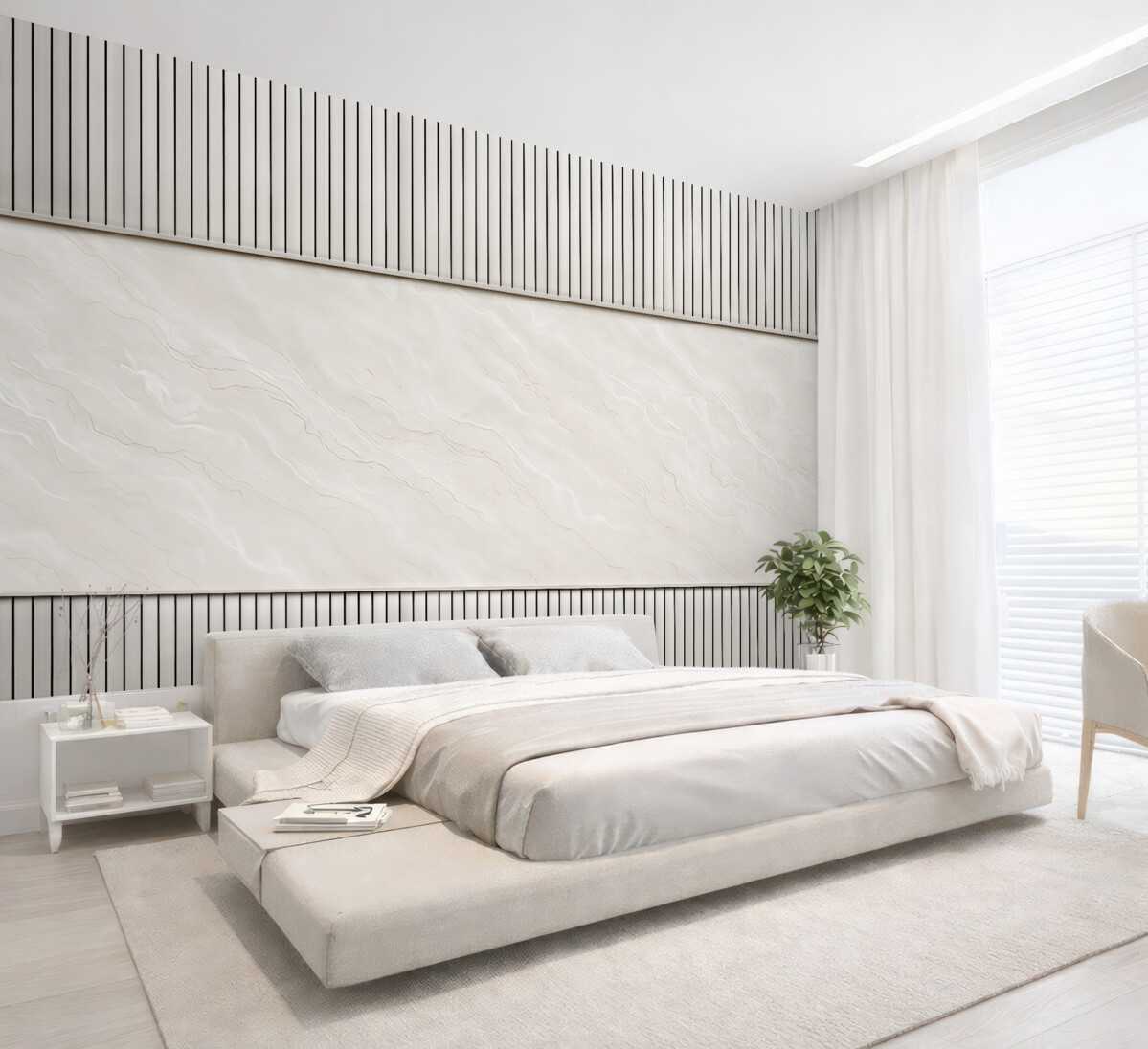 Fototapeta Drewniane pasy z marmuru.