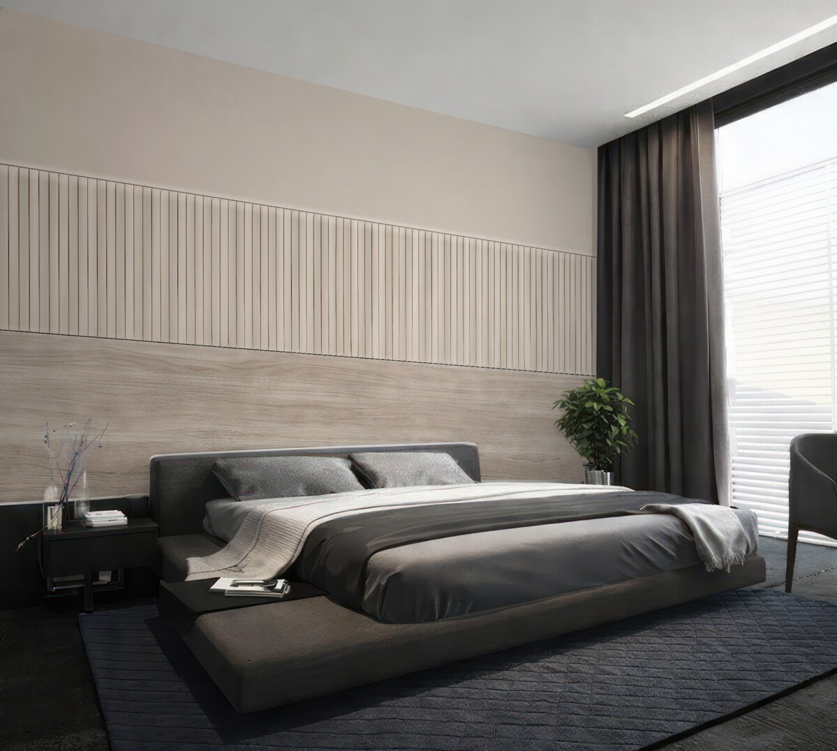 Fototapeta Panel z deseczkami i drewnem.