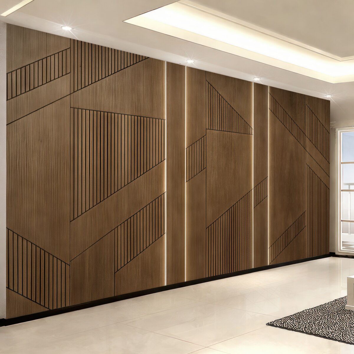 Fototapeta Drewno w formie panelu.