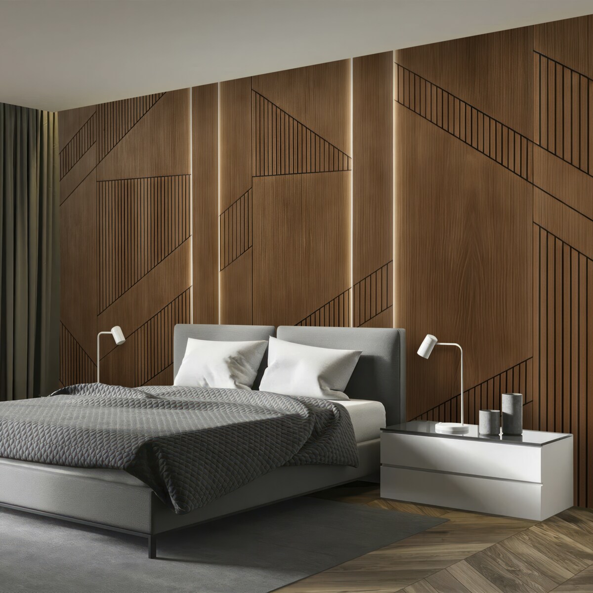 Fototapeta Drewno w formie panelu.