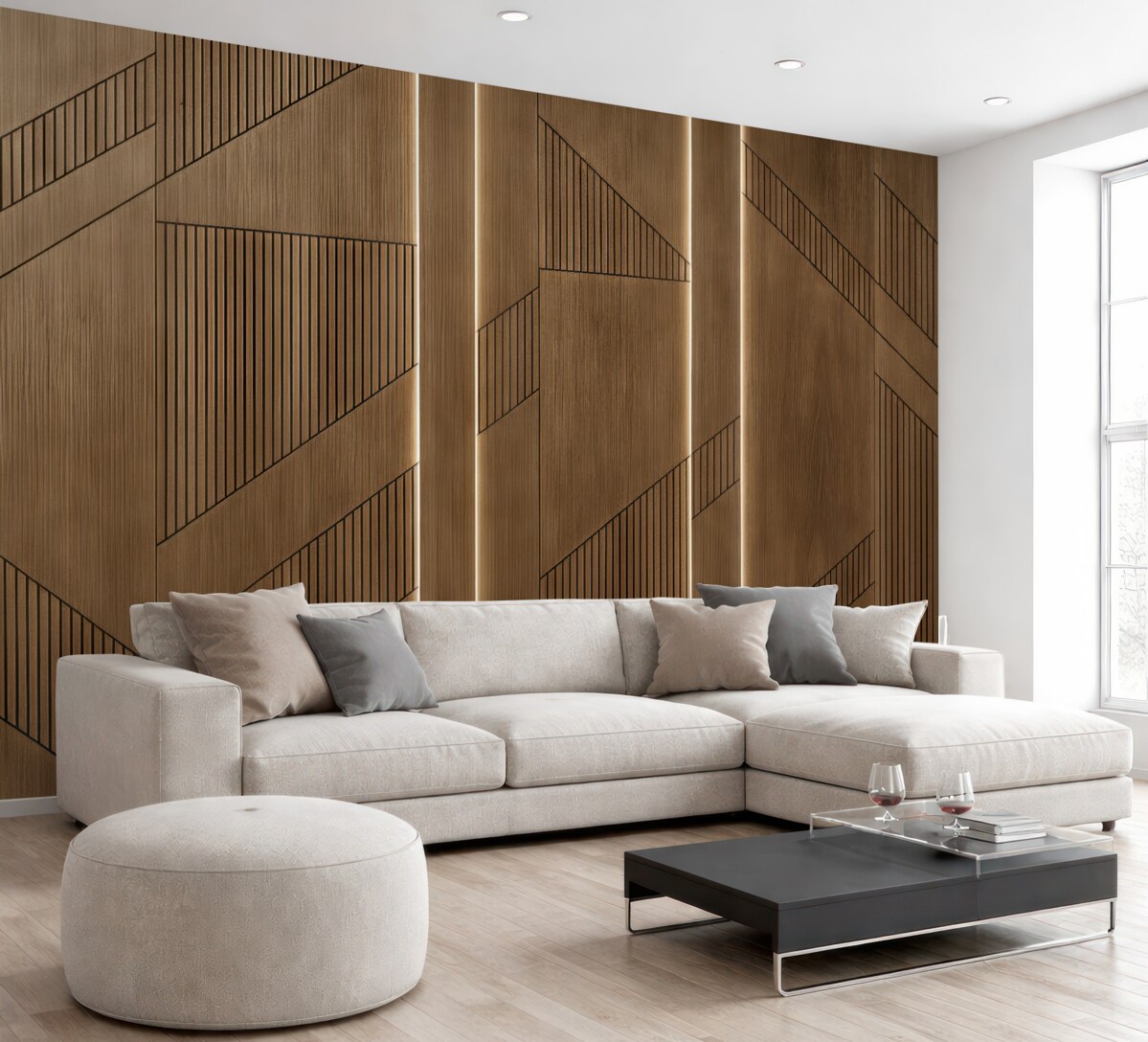 Fototapeta Drewno w formie panelu.