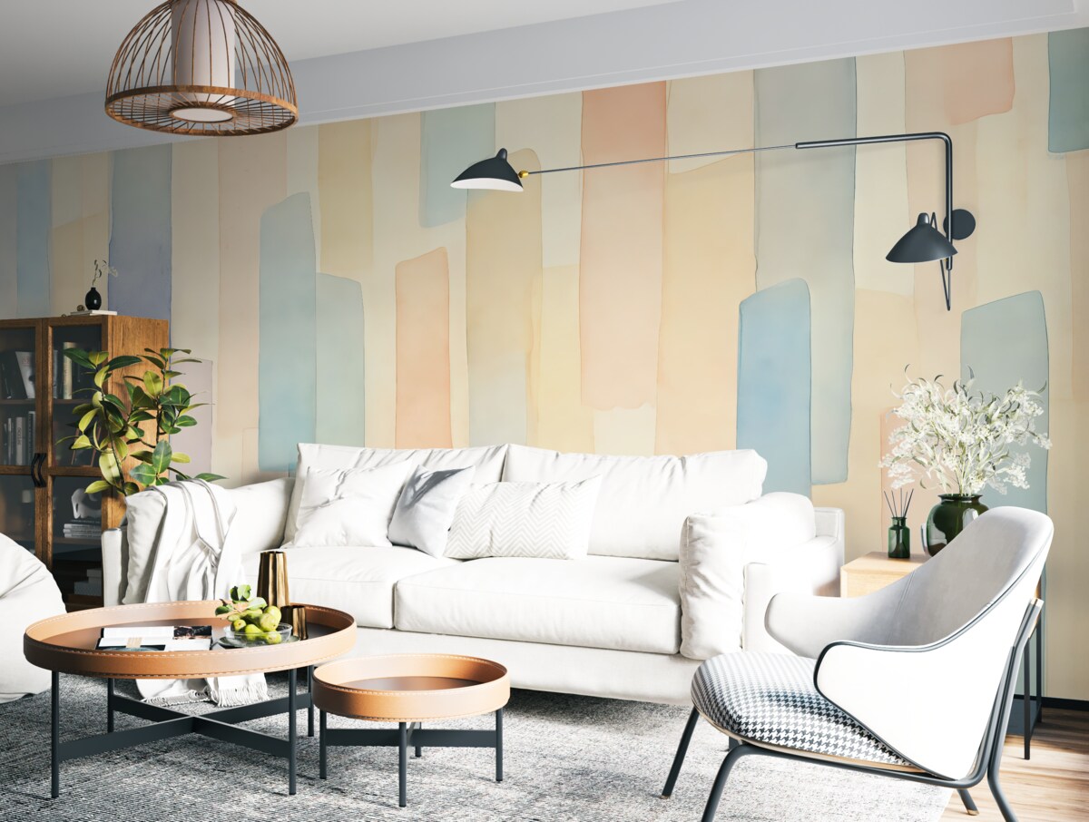 Fototapeta Pionowe wielokolorowe pasy.