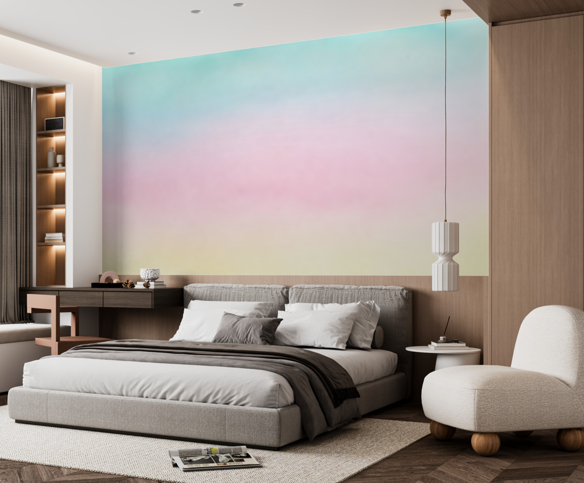 Fototapeta Ombre w różowo-niebieskiej stylistyce.