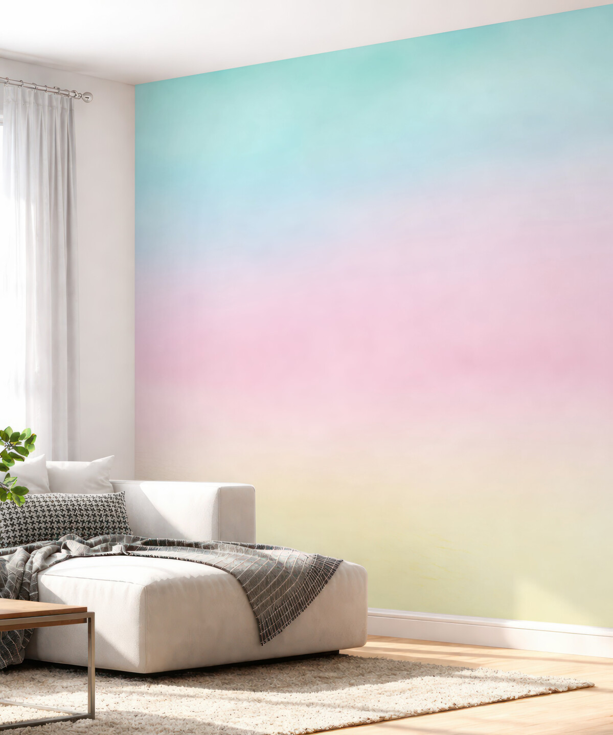 Fototapeta Ombre w różowo-niebieskiej stylistyce.