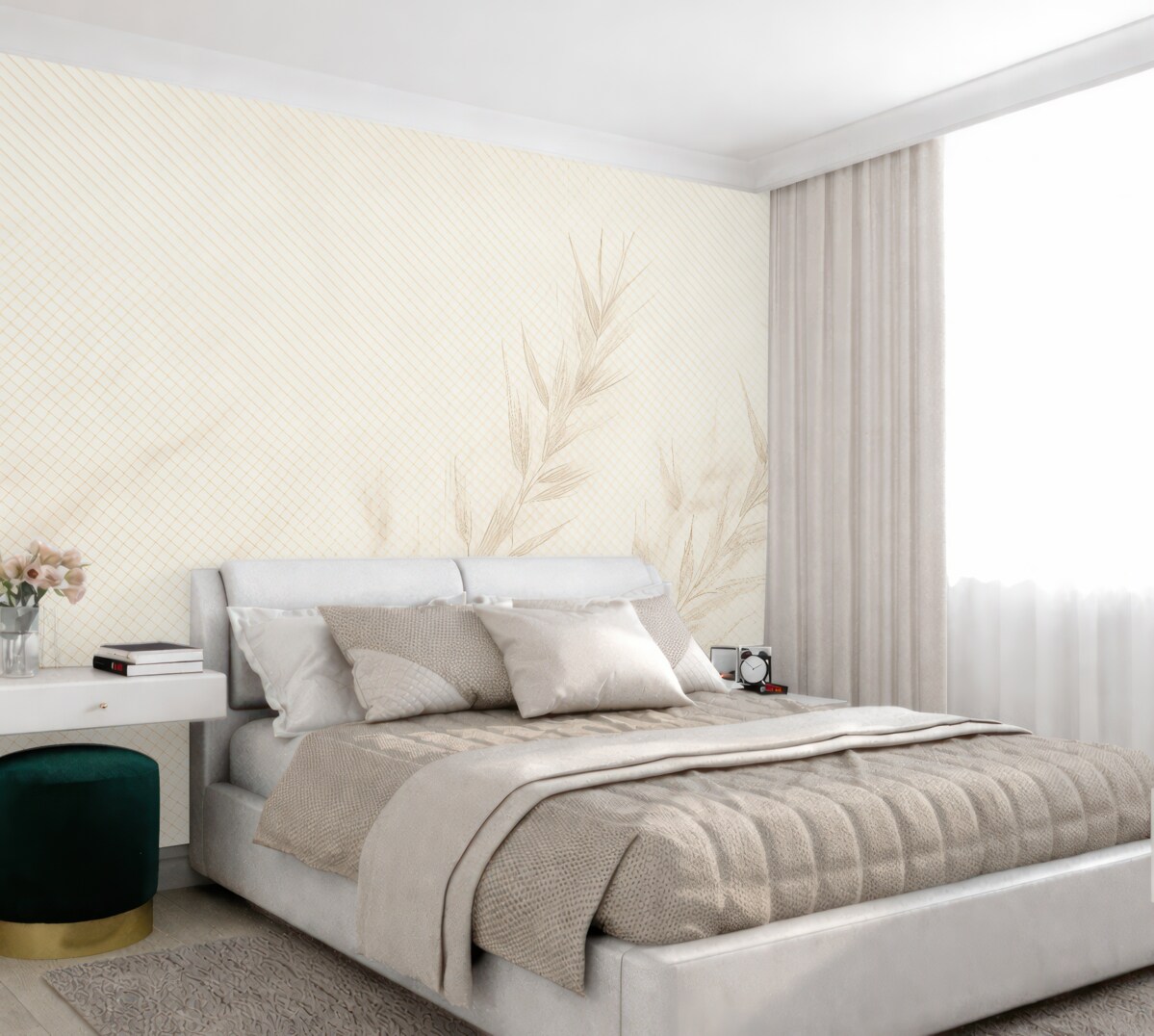 Fototapeta Suszone kwiaty o teksturze papieru w stylu vintage.