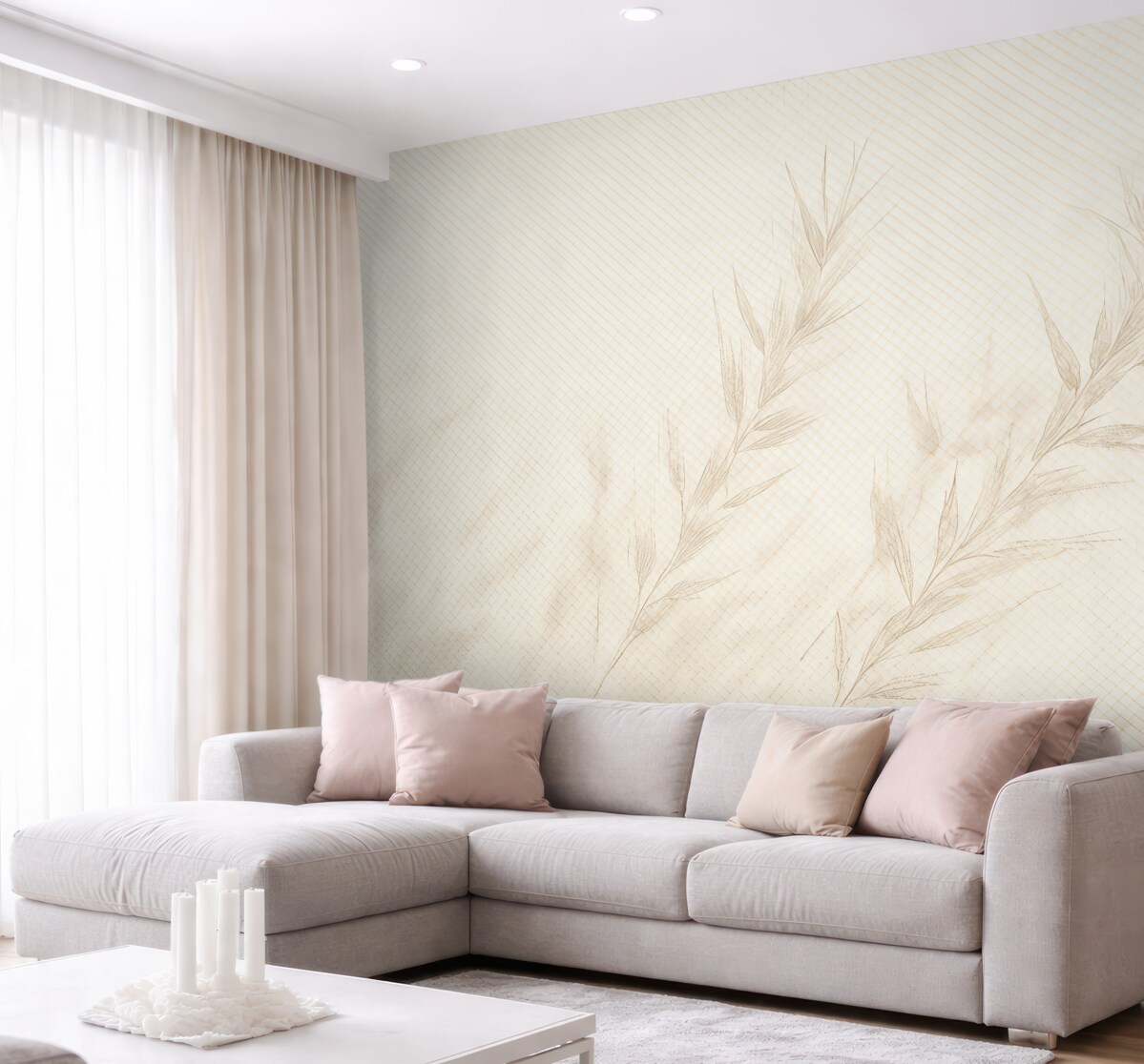 Fototapeta Suszone kwiaty o teksturze papieru w stylu vintage.