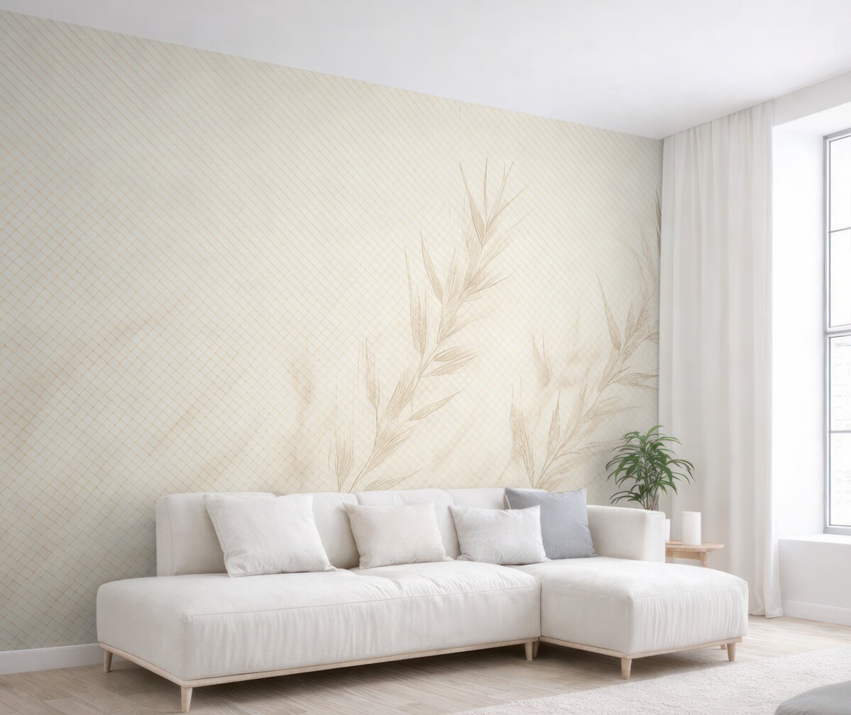 Fototapeta Suszone kwiaty o teksturze papieru w stylu vintage.