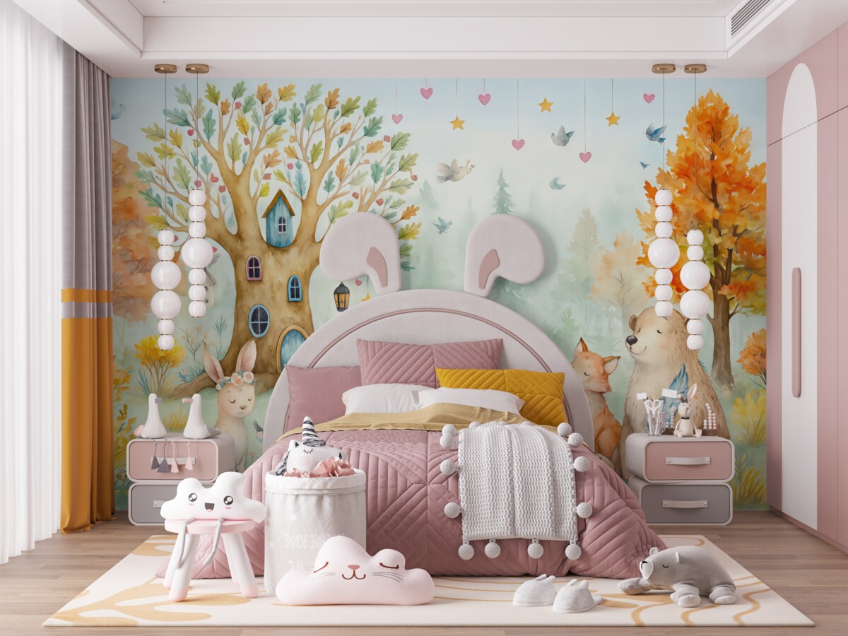 Fototapeta Puszcza z fauną.