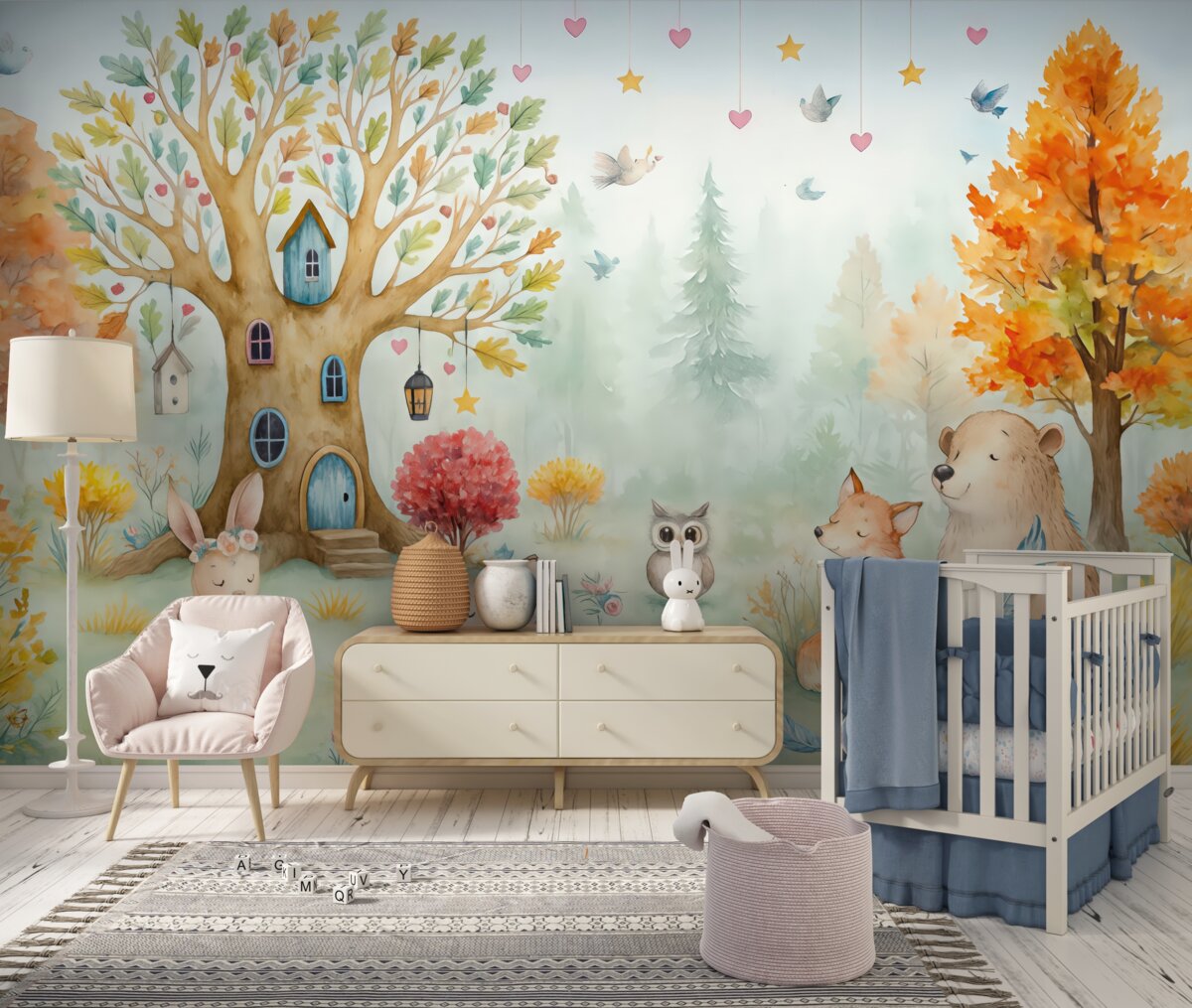 Fototapeta Puszcza z fauną.