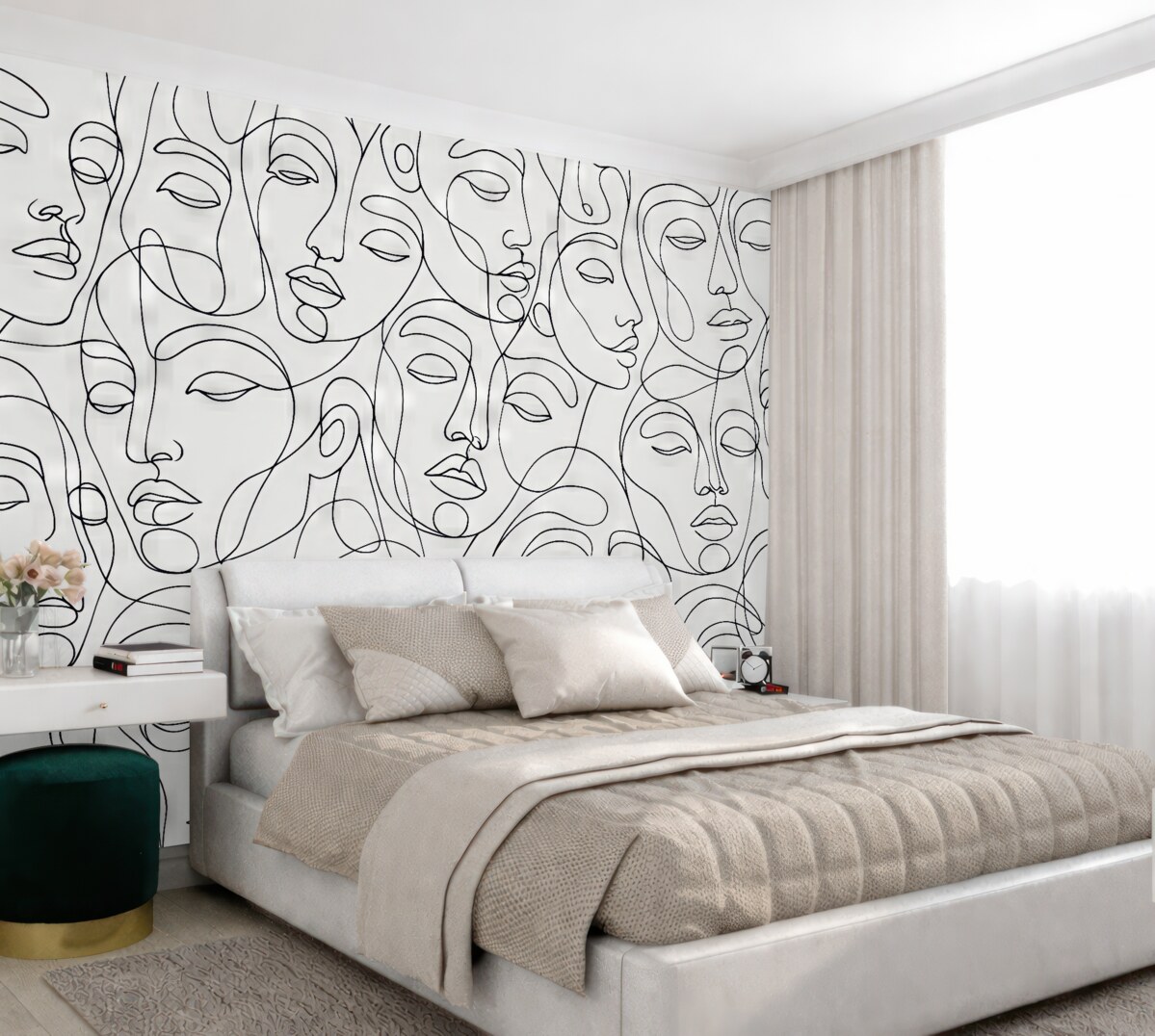 Fototapeta Minimalistyczna abstrakcja wizerunku kobiety.