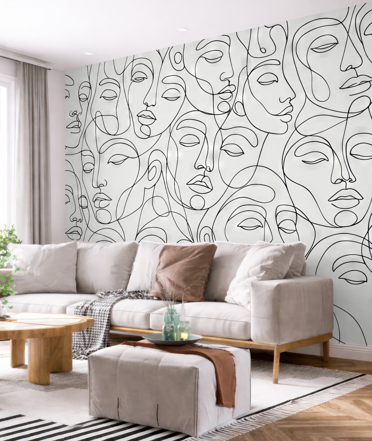 Fototapeta Minimalistyczna abstrakcja wizerunku kobiety.