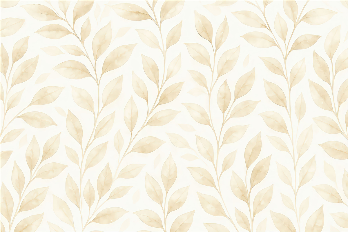 Fototapeta Liście malowane akwarelą.