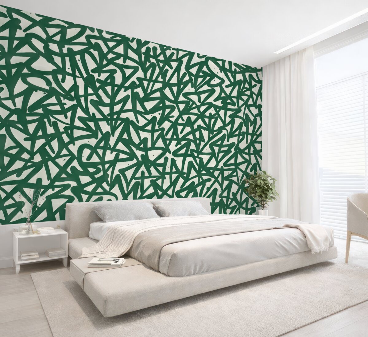 Fototapeta Graffiti Emocje: Zielony