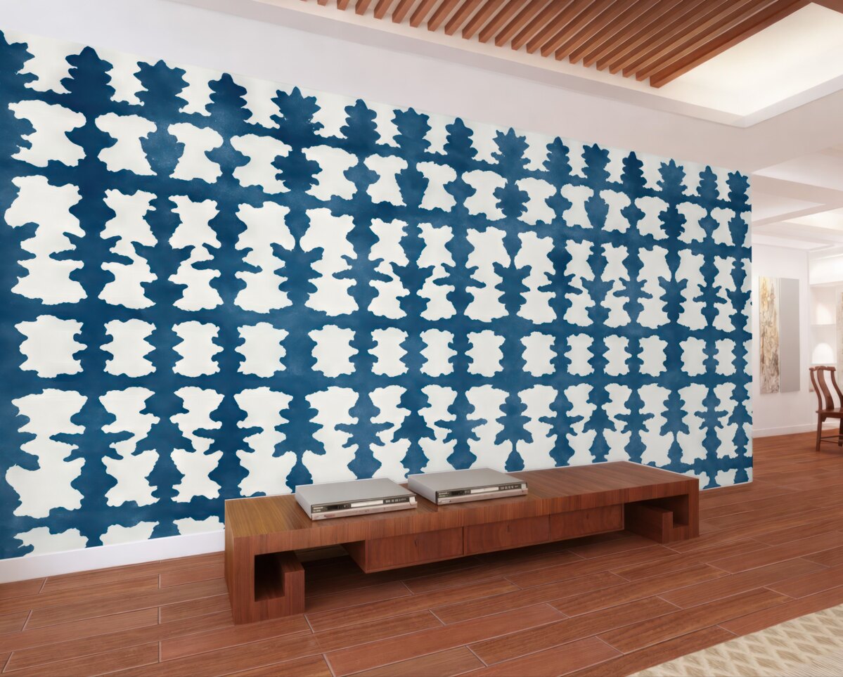 Fototapeta Abstrakcyjny motyw w intensywnych tonach niebieskiego.