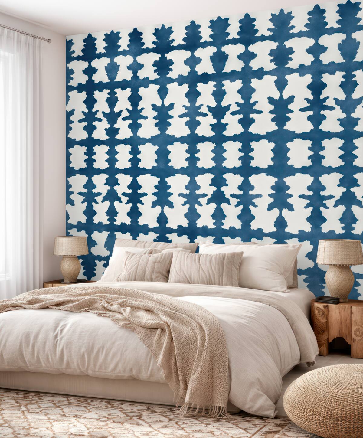 Fototapeta Abstrakcyjny motyw w intensywnych tonach niebieskiego.