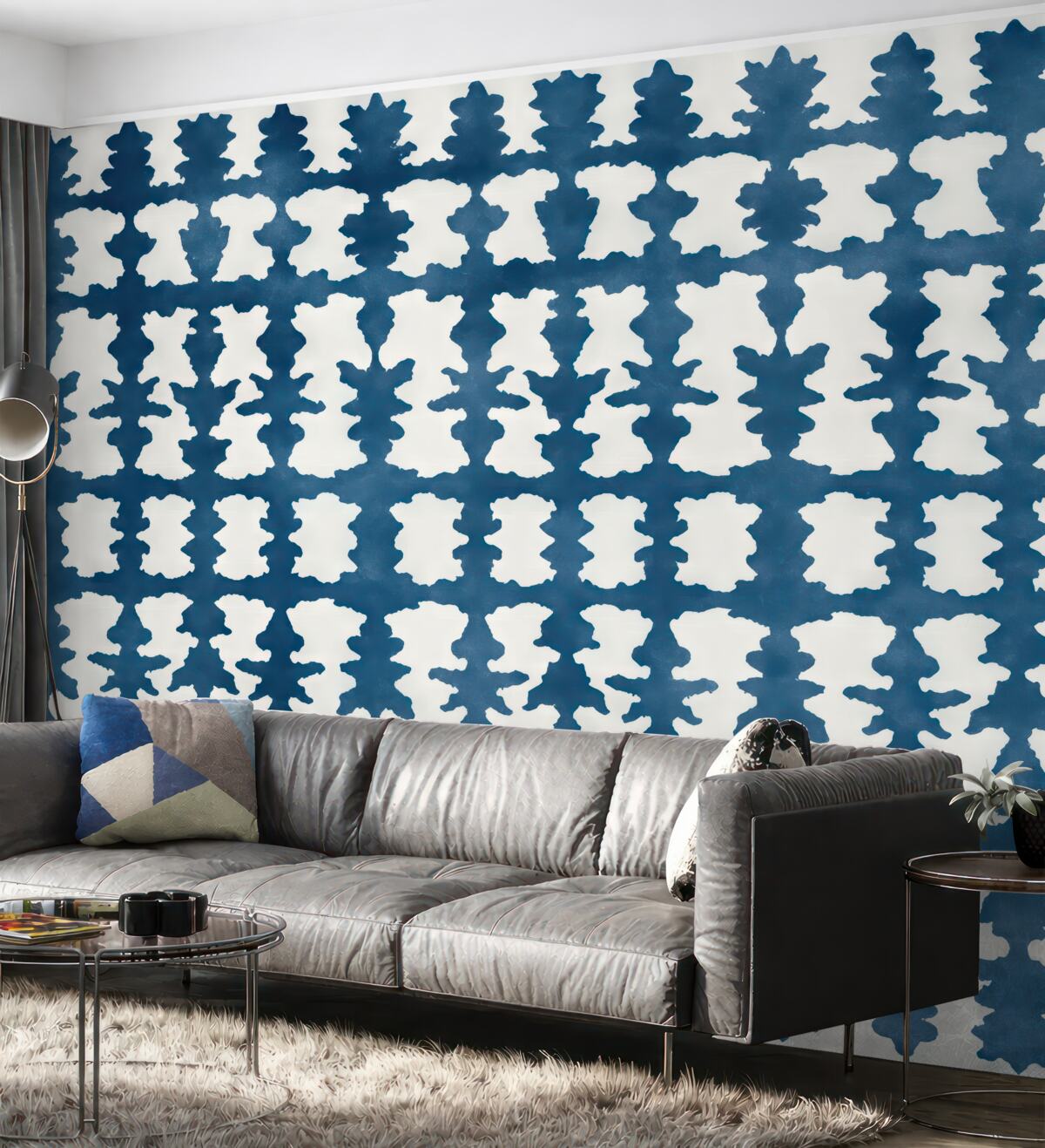 Fototapeta Abstrakcyjny motyw w intensywnych tonach niebieskiego.