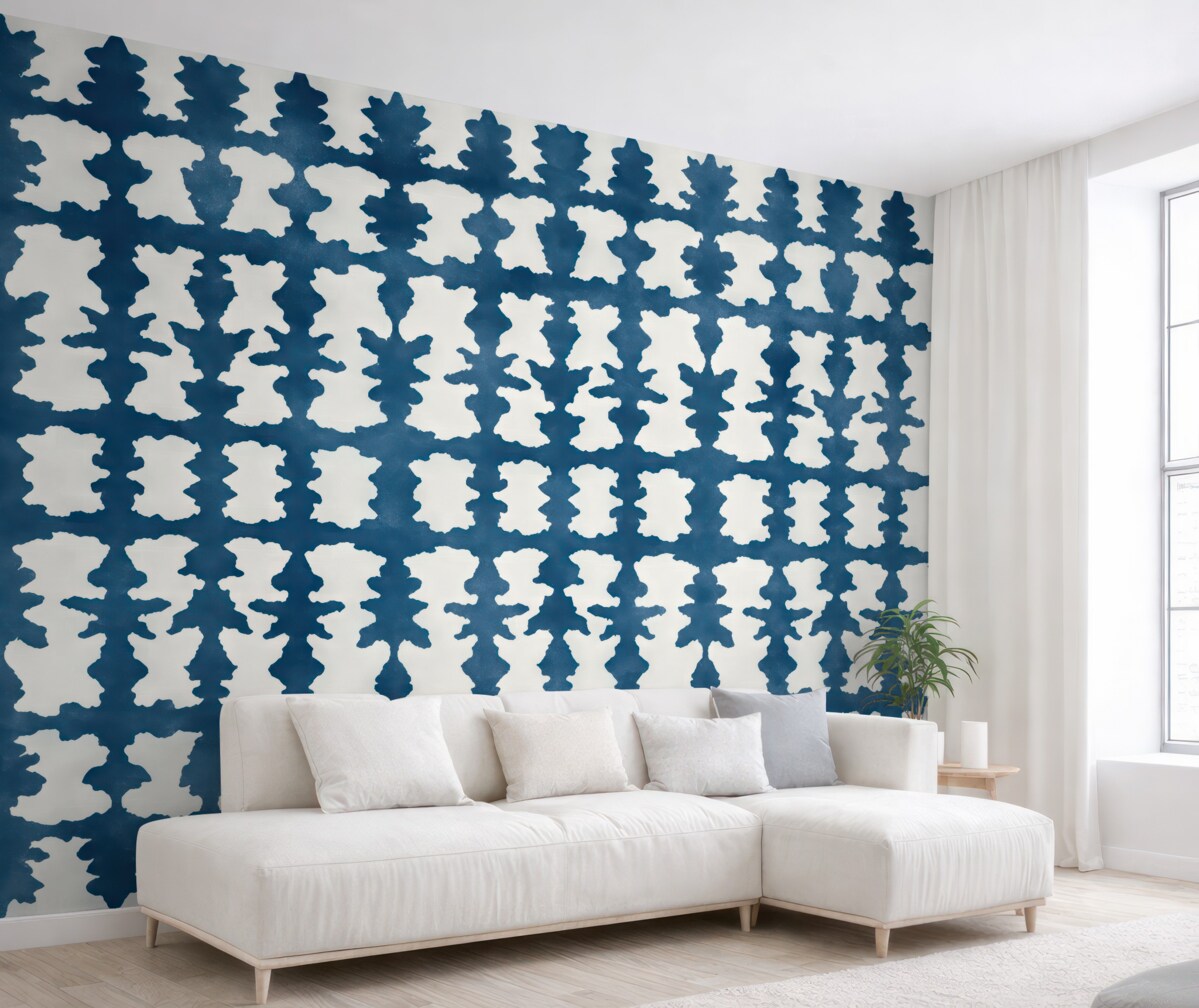 Fototapeta Abstrakcyjny motyw w intensywnych tonach niebieskiego.