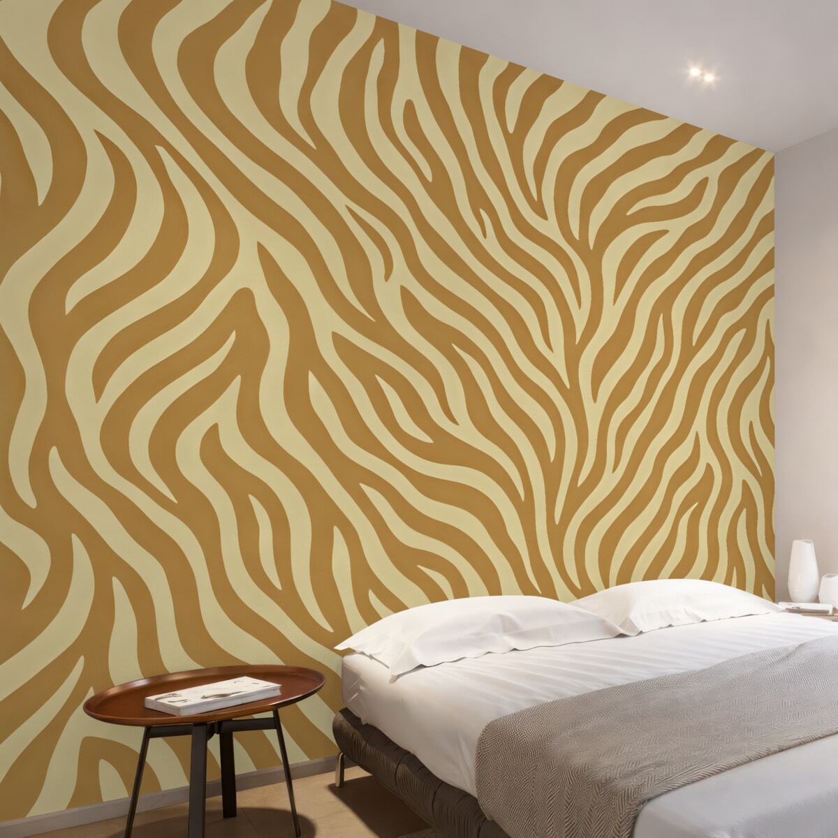 Fototapeta Wektorowy wzór skóry zebry w odcieniach brązu i bieli.