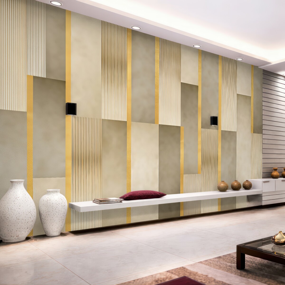 Fototapeta Klasyczne panele z ozdobnymi elementami.