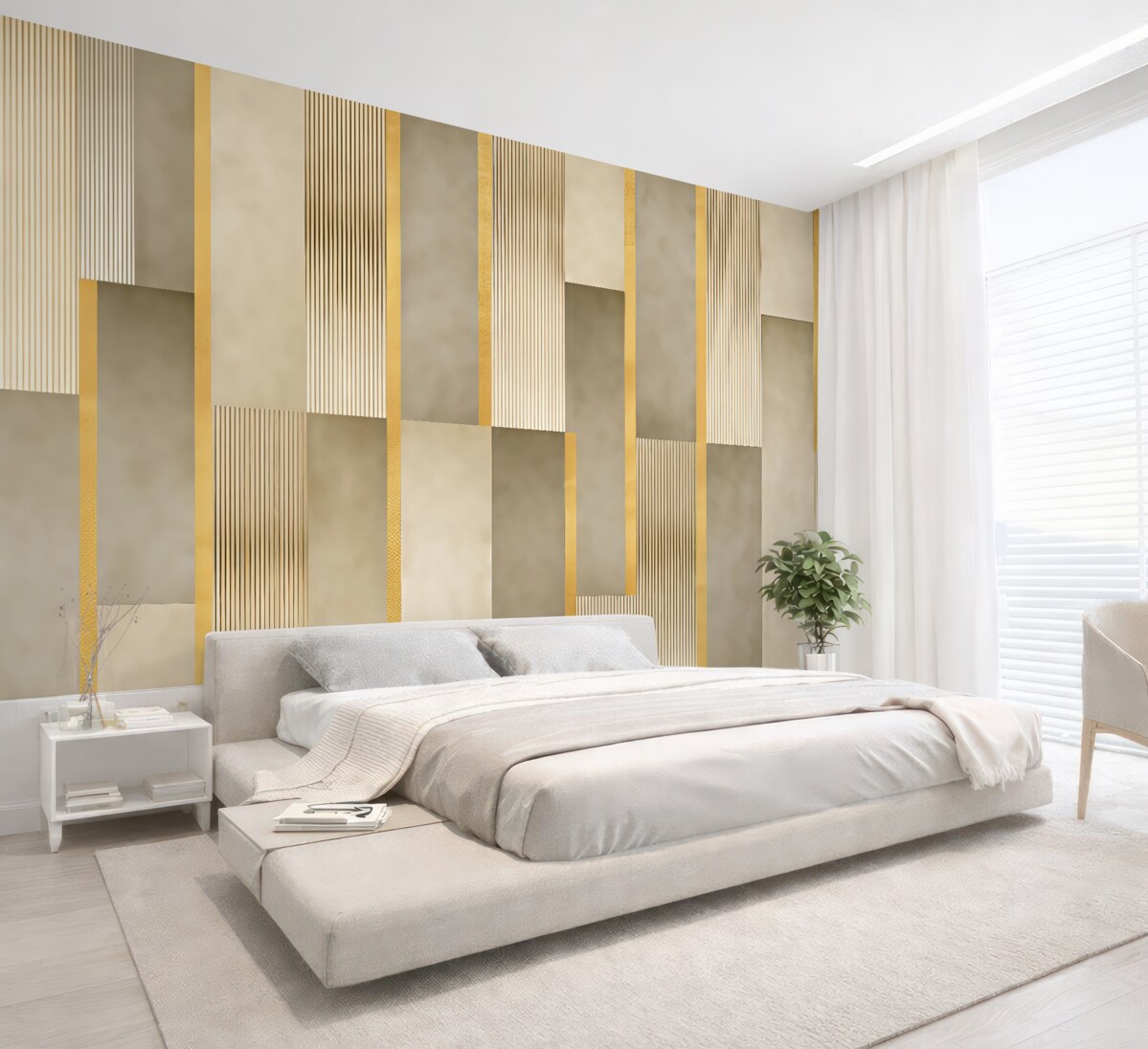 Fototapeta Klasyczne panele z ozdobnymi elementami.