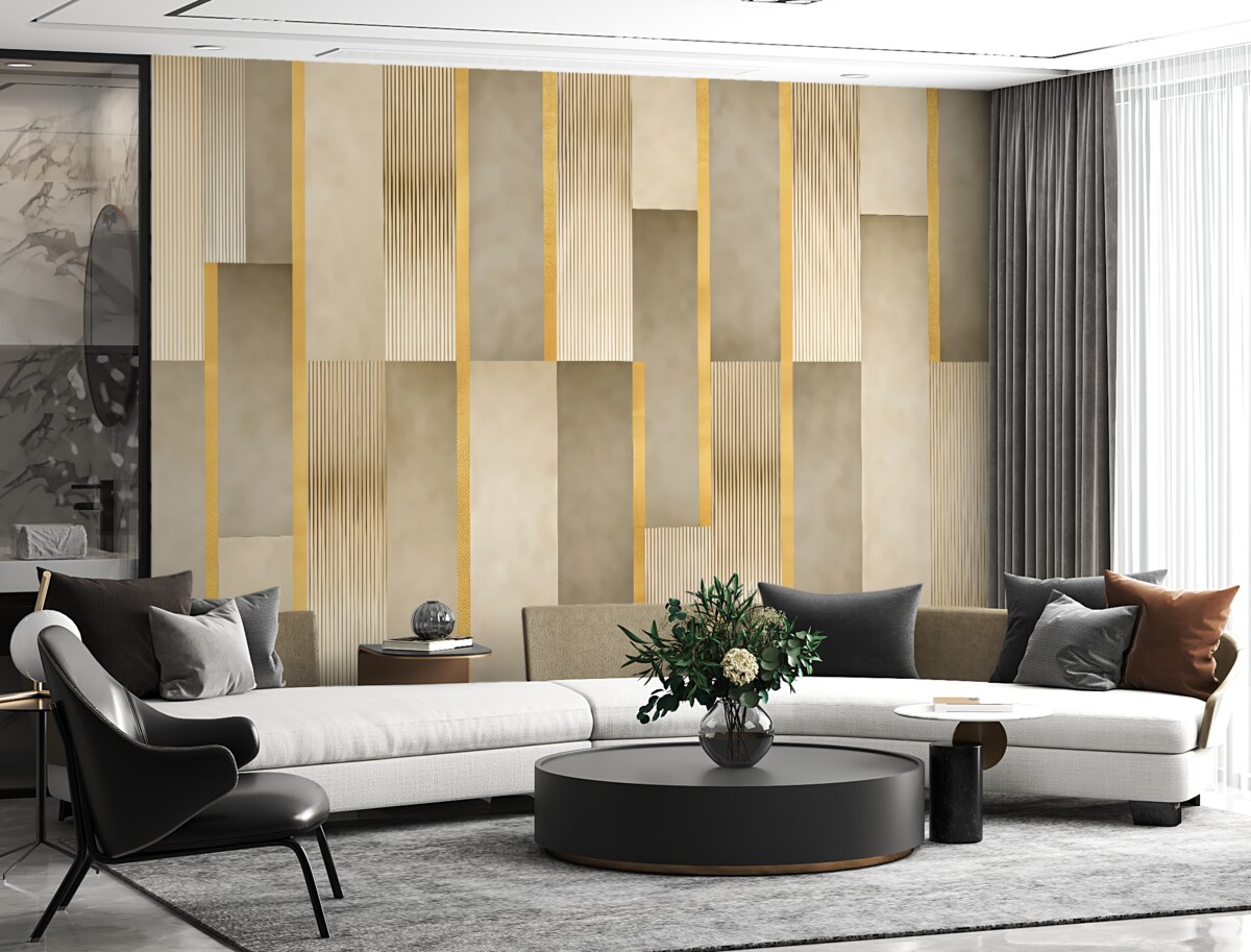 Fototapeta Klasyczne panele z ozdobnymi elementami.