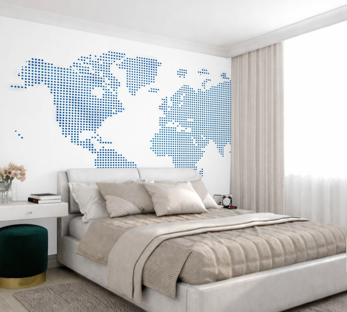 Fototapeta Światowa mapa w punkty.