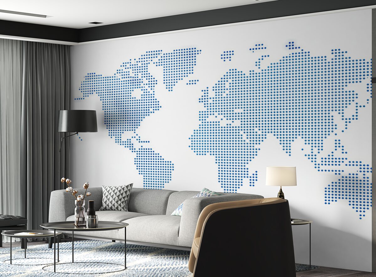 Fototapeta Światowa mapa w punkty.