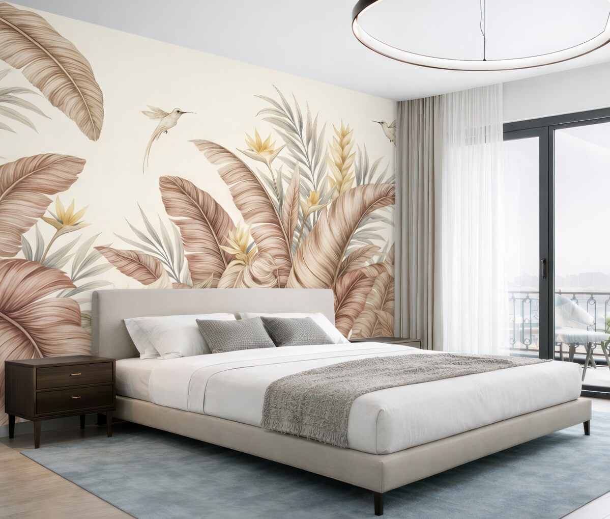 Fototapeta Tropikalna wytworność w subtelnych tonach.