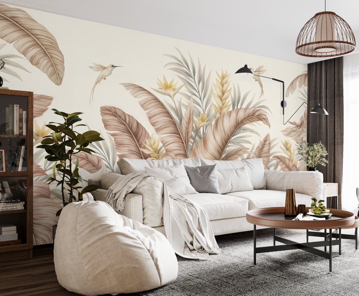 Fototapeta Tropikalna wytworność w subtelnych tonach.