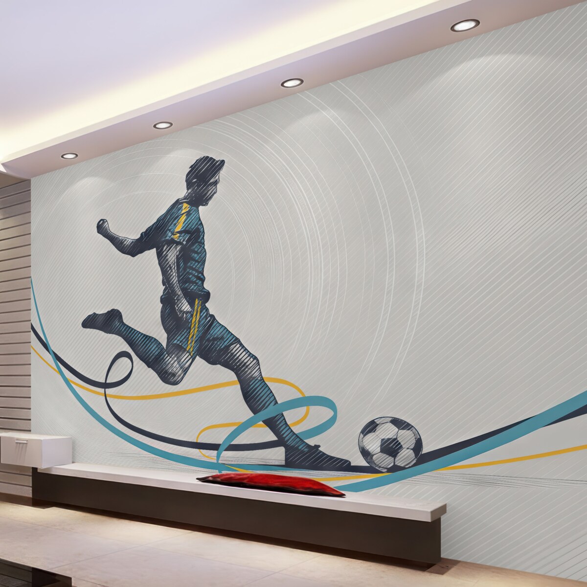 Fototapeta Plakat zawodnika rugby.