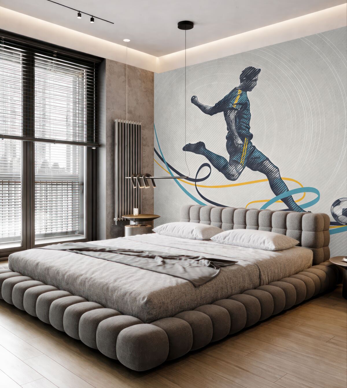 Fototapeta Plakat zawodnika rugby.